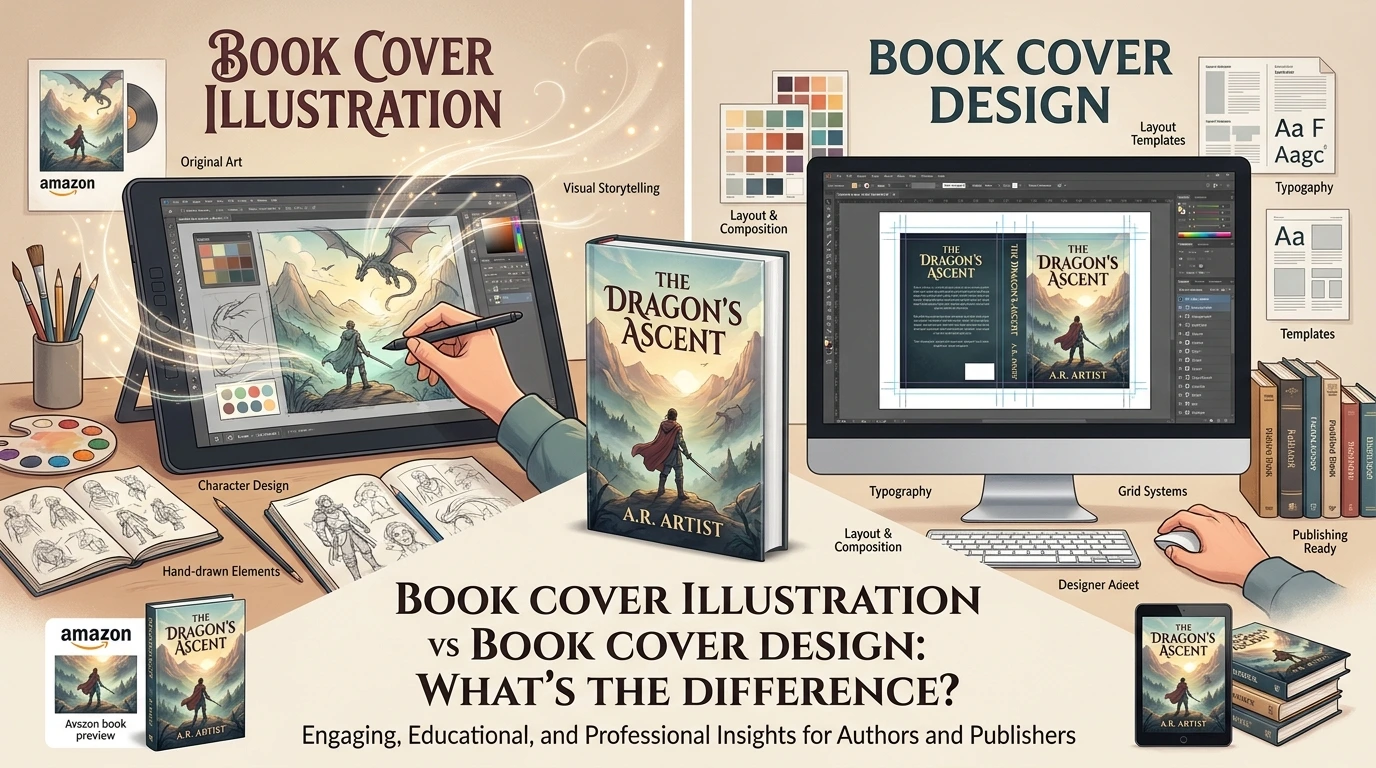 Book Cover Illustration vs Book Cover Design: What’s the Difference?