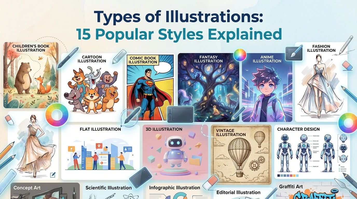 Types of Illustrations: 15 Popular Styles Explained